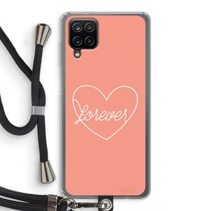 CaseCompany Forever heart: Samsung Galaxy A12 Transparant Hoesje met koord