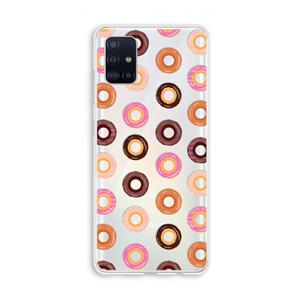 CaseCompany Donuts: Galaxy A51 4G Transparant Hoesje