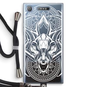 CaseCompany Oh Deer: Sony Xperia XZ1 Transparant Hoesje met koord