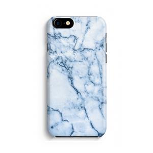CaseCompany Blauw marmer: Volledig geprint iPhone SE 2020 Hoesje