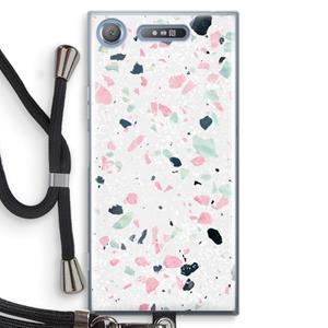 CaseCompany Terrazzo N°3: Sony Xperia XZ1 Transparant Hoesje met koord