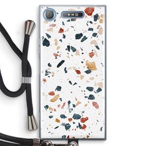 CaseCompany Terrazzo N°4: Sony Xperia XZ1 Transparant Hoesje met koord