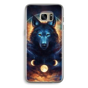 CaseCompany Wolf Dreamcatcher: Samsung Galaxy S7 Edge Transparant Hoesje