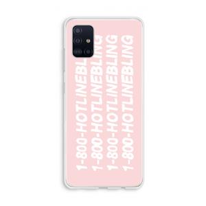 CaseCompany Hotline bling pink: Galaxy A51 4G Transparant Hoesje