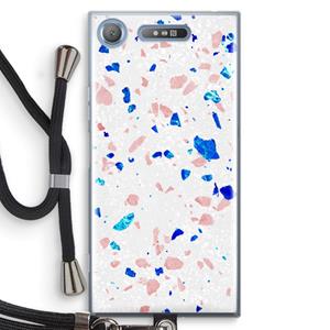 CaseCompany Terrazzo N°6: Sony Xperia XZ1 Transparant Hoesje met koord