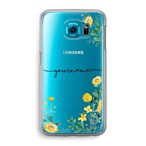 CaseCompany Gele bloemen: Samsung Galaxy S6 Transparant Hoesje