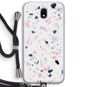 CaseCompany Terrazzo N°3: Samsung Galaxy J5 (2017) Transparant Hoesje met koord