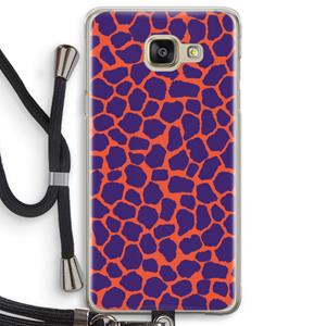 CaseCompany Purple Giraffe: Samsung Galaxy A5 (2016) Transparant Hoesje met koord