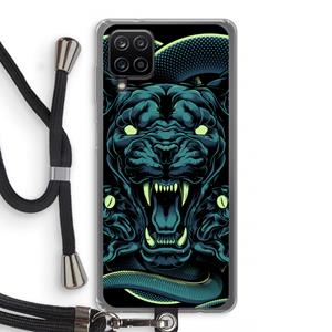 CaseCompany Cougar and Vipers: Samsung Galaxy A12 Transparant Hoesje met koord