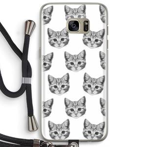 CaseCompany Kitten: Samsung Galaxy S7 Edge Transparant Hoesje met koord
