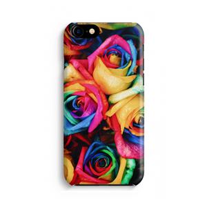 CaseCompany Neon bloemen: Volledig geprint iPhone SE 2020 Hoesje
