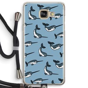 CaseCompany Narwhal: Samsung Galaxy A5 (2016) Transparant Hoesje met koord