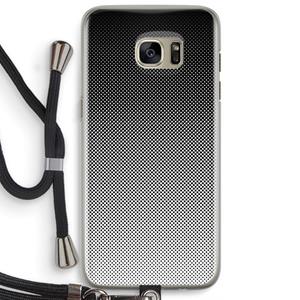 CaseCompany Musketon Halftone: Samsung Galaxy S7 Edge Transparant Hoesje met koord