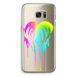 CaseCompany Hold My Heart: Samsung Galaxy S7 Edge Transparant Hoesje