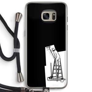 CaseCompany Musketon Painter: Samsung Galaxy S7 Edge Transparant Hoesje met koord