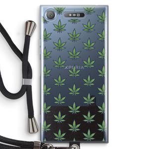 CaseCompany Weed: Sony Xperia XZ1 Transparant Hoesje met koord