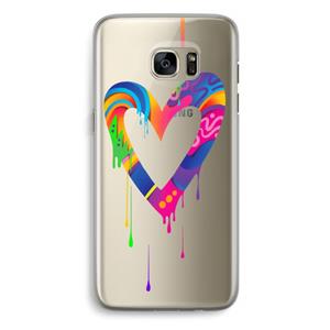CaseCompany Melts My Heart: Samsung Galaxy S7 Edge Transparant Hoesje