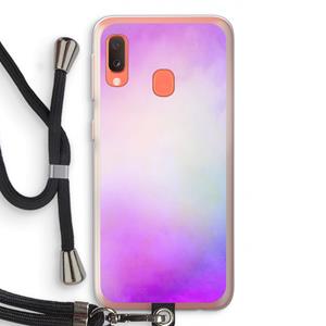 CaseCompany Clouds pastel: Samsung Galaxy A20e Transparant Hoesje met koord
