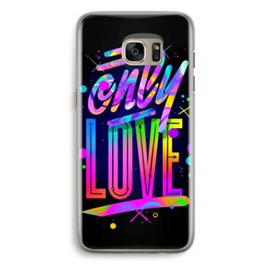 CaseCompany Only Love: Samsung Galaxy S7 Edge Transparant Hoesje
