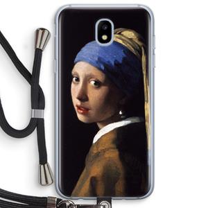 CaseCompany The Pearl Earring: Samsung Galaxy J5 (2017) Transparant Hoesje met koord