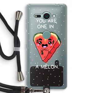 CaseCompany One In A Melon: Sony Xperia XZ2 Compact Transparant Hoesje met koord