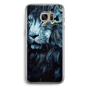 CaseCompany Darkness Lion: Samsung Galaxy S7 Edge Transparant Hoesje