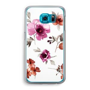 CaseCompany Geschilderde bloemen: Samsung Galaxy S6 Transparant Hoesje