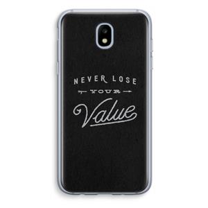 CaseCompany Never lose your value: Samsung Galaxy J5 (2017) Transparant Hoesje