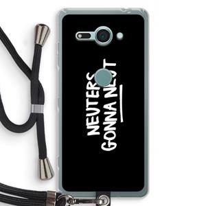 CaseCompany Neuters (zwart): Sony Xperia XZ2 Compact Transparant Hoesje met koord