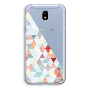 CaseCompany Gekleurde driehoekjes pastel: Samsung Galaxy J5 (2017) Transparant Hoesje