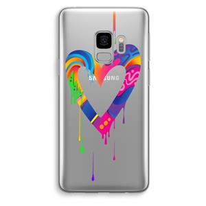 CaseCompany Melts My Heart: Samsung Galaxy S9 Transparant Hoesje