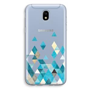 CaseCompany Gekleurde driehoekjes blauw: Samsung Galaxy J5 (2017) Transparant Hoesje