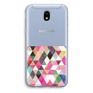 CaseCompany Gekleurde driehoekjes: Samsung Galaxy J5 (2017) Transparant Hoesje