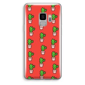 CaseCompany Mini cactus: Samsung Galaxy S9 Transparant Hoesje