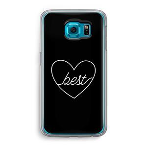 CaseCompany Best heart black: Samsung Galaxy S6 Transparant Hoesje