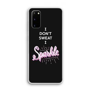 CaseCompany Sparkle quote: Samsung Galaxy S20 Transparant Hoesje