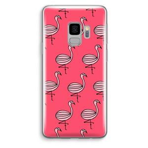 CaseCompany Flamingo: Samsung Galaxy S9 Transparant Hoesje