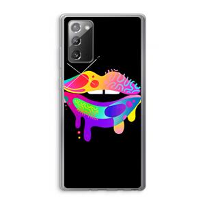 CaseCompany Lip Palette: Samsung Galaxy Note 20 / Note 20 5G Transparant Hoesje