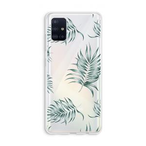 CaseCompany Simple leaves: Galaxy A51 4G Transparant Hoesje