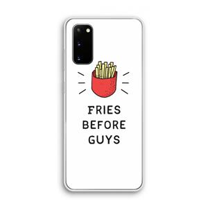 CaseCompany Fries before guys: Samsung Galaxy S20 Transparant Hoesje