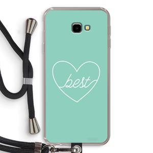 CaseCompany Best heart pastel: Samsung Galaxy J4 Plus Transparant Hoesje met koord