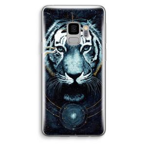 CaseCompany Darkness Tiger: Samsung Galaxy S9 Transparant Hoesje