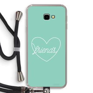 CaseCompany Friends heart pastel: Samsung Galaxy J4 Plus Transparant Hoesje met koord