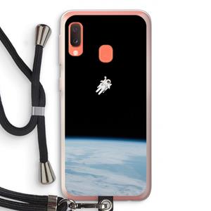 CaseCompany Alone in Space: Samsung Galaxy A20e Transparant Hoesje met koord