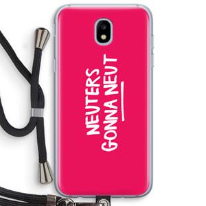 CaseCompany Neuters (roze): Samsung Galaxy J5 (2017) Transparant Hoesje met koord
