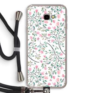 CaseCompany Sierlijke bloemen: Samsung Galaxy J4 Plus Transparant Hoesje met koord