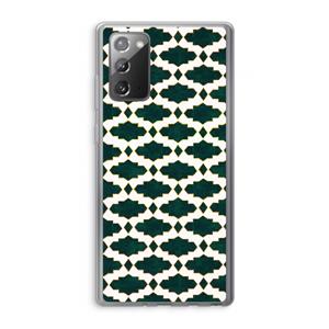 CaseCompany Moroccan tiles: Samsung Galaxy Note 20 / Note 20 5G Transparant Hoesje