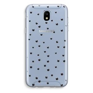 CaseCompany Kleine kattenkopjes: Samsung Galaxy J5 (2017) Transparant Hoesje