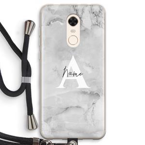 CaseCompany Ivory Marble: Xiaomi Redmi 5 Transparant Hoesje met koord