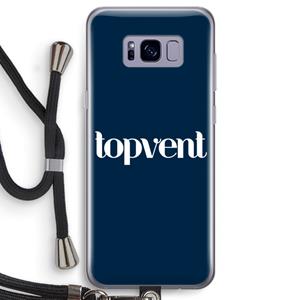 CaseCompany Topvent Navy: Samsung Galaxy S8 Transparant Hoesje met koord